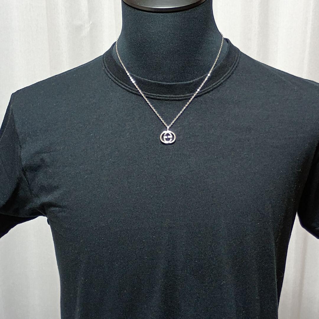 【美品】GUCCI ダブルGロゴ ネックレス 50cm SILVER925