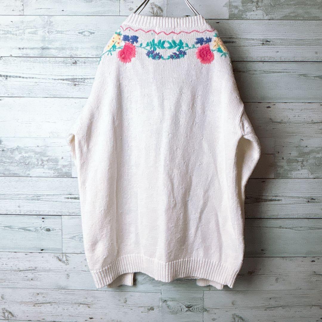 80s90s CAPEISLE KNITTERS ニット　カーディガン　花柄