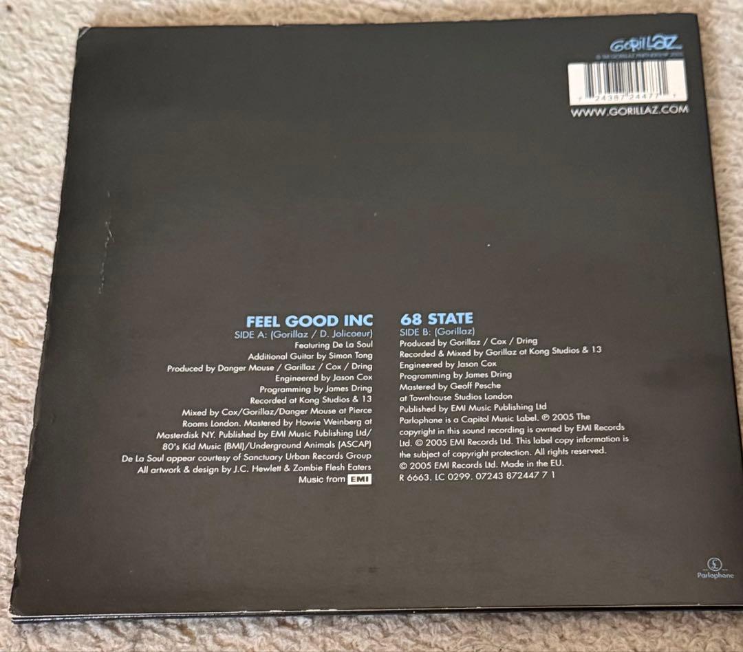 限定 Gorillaz Feel Good Inc. 7インチレコード ゴリラズ