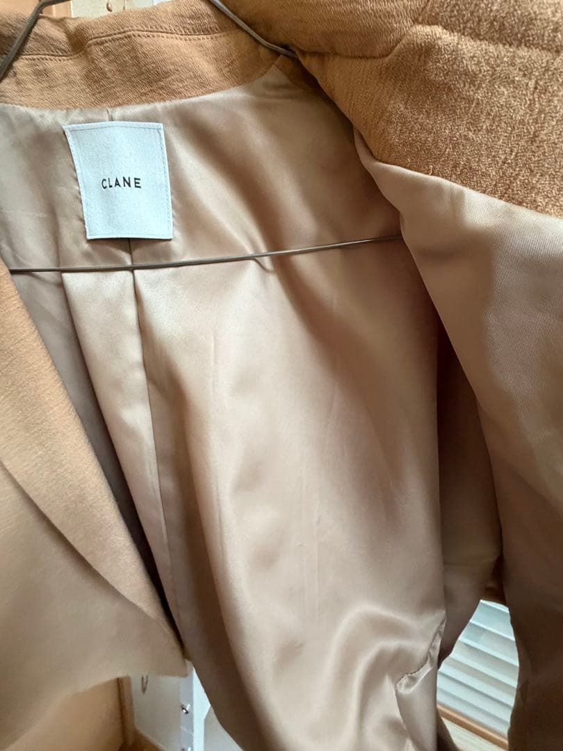 CLANE ベージュ 半袖バルーン袖ジャケットsize1