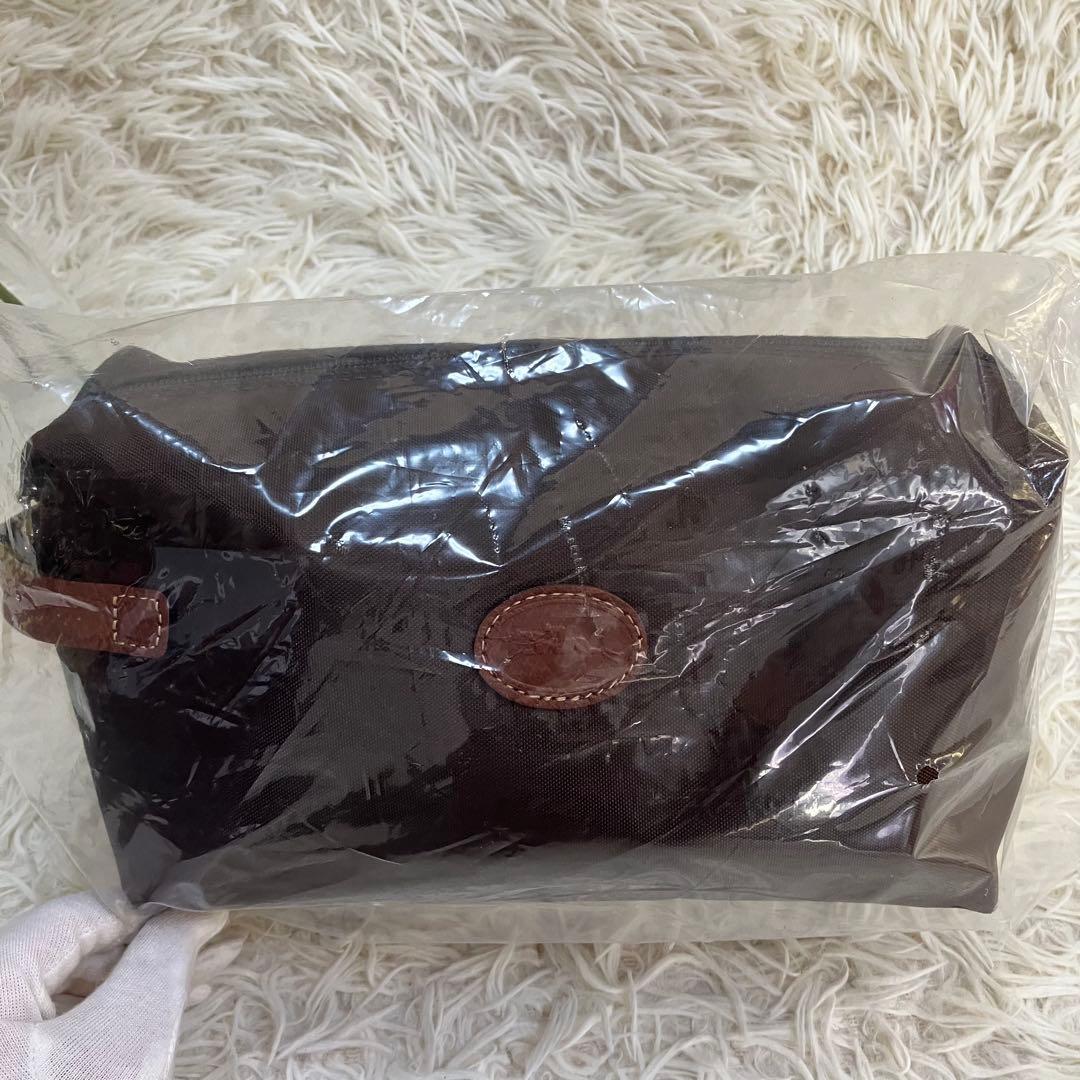 未使用品✨ロンシャン　2way ボストンバック　ブラウン　ポーチ　ショルダー紐付