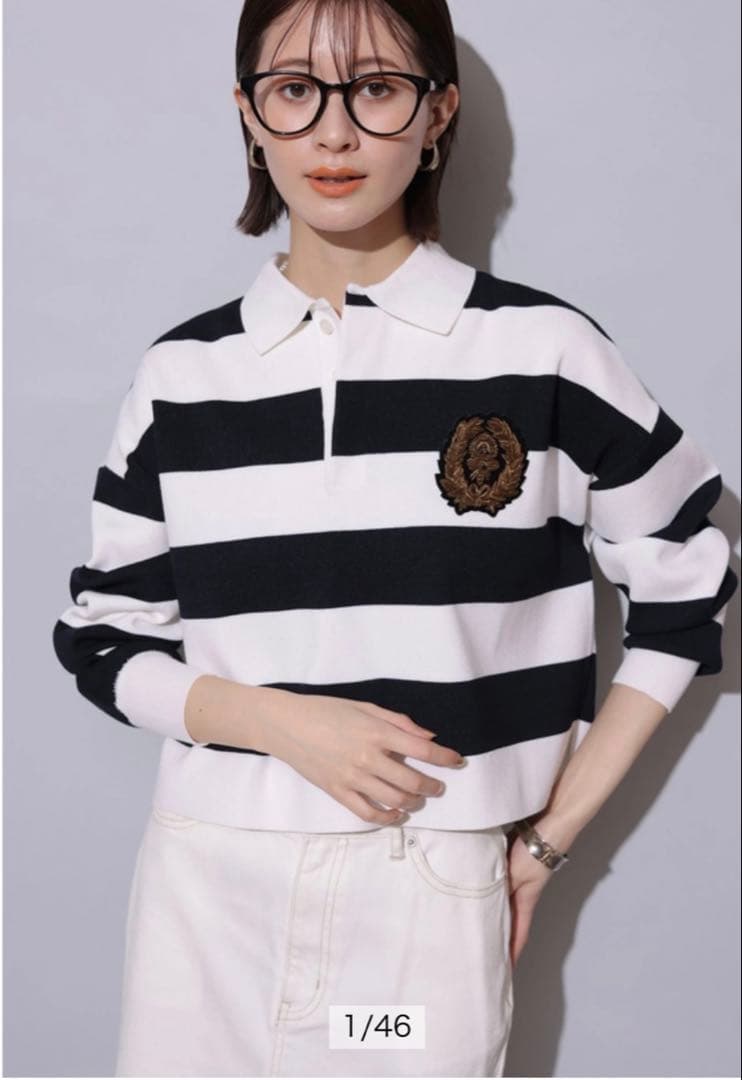 Arpege story ラガーニット　ボーダー　新品