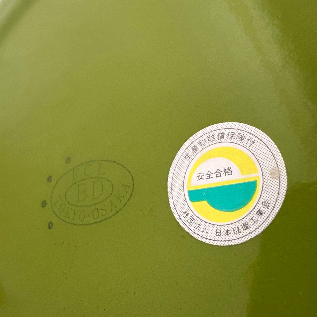 昭和レトロ 月兎印 ホーローケトル やかん オリーブグリーン 未使用 2.2L