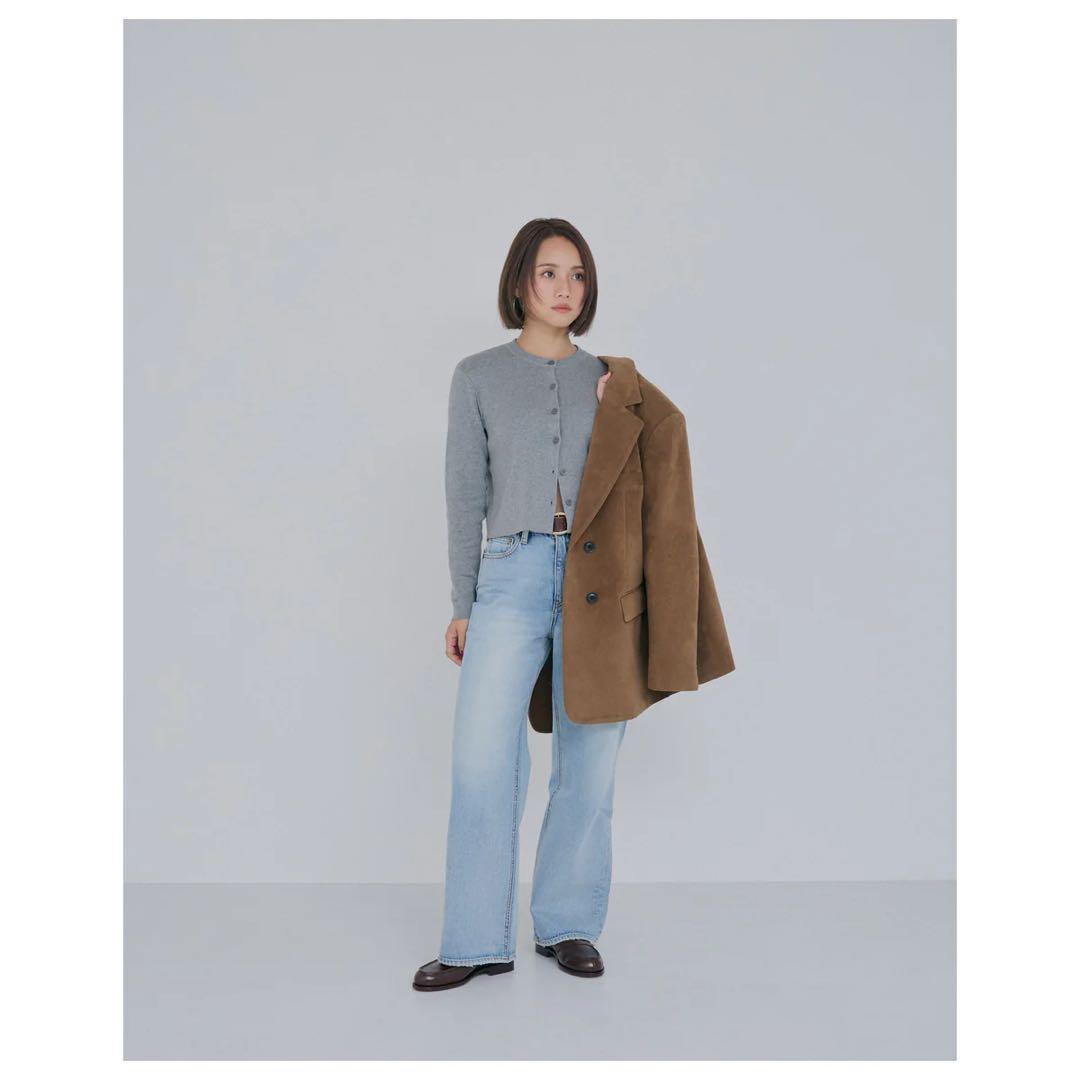 collab NAIA woolニットカーディガン