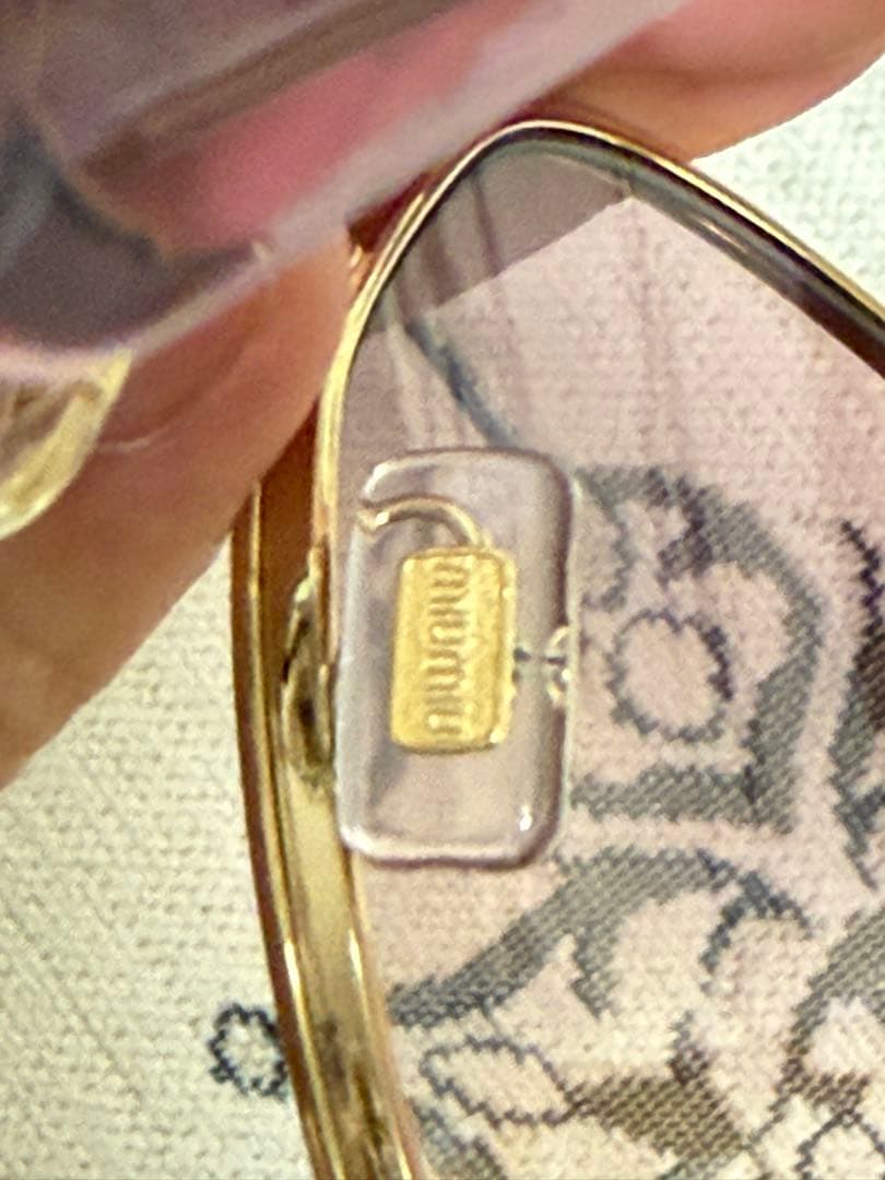 Miu Miu サングラス ピンクレンズ ゴールドフレーム