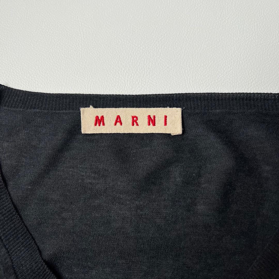 良品　MARNI マルニ　ニットカーディガン　イタリア製　グレー　40