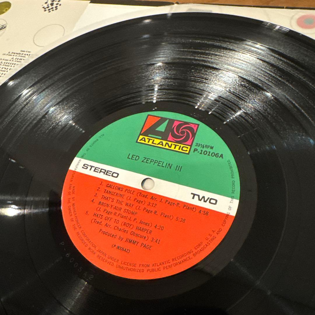 レコード LED ZEPPELIN Ⅲ P-10106A 日本盤 ポスター付