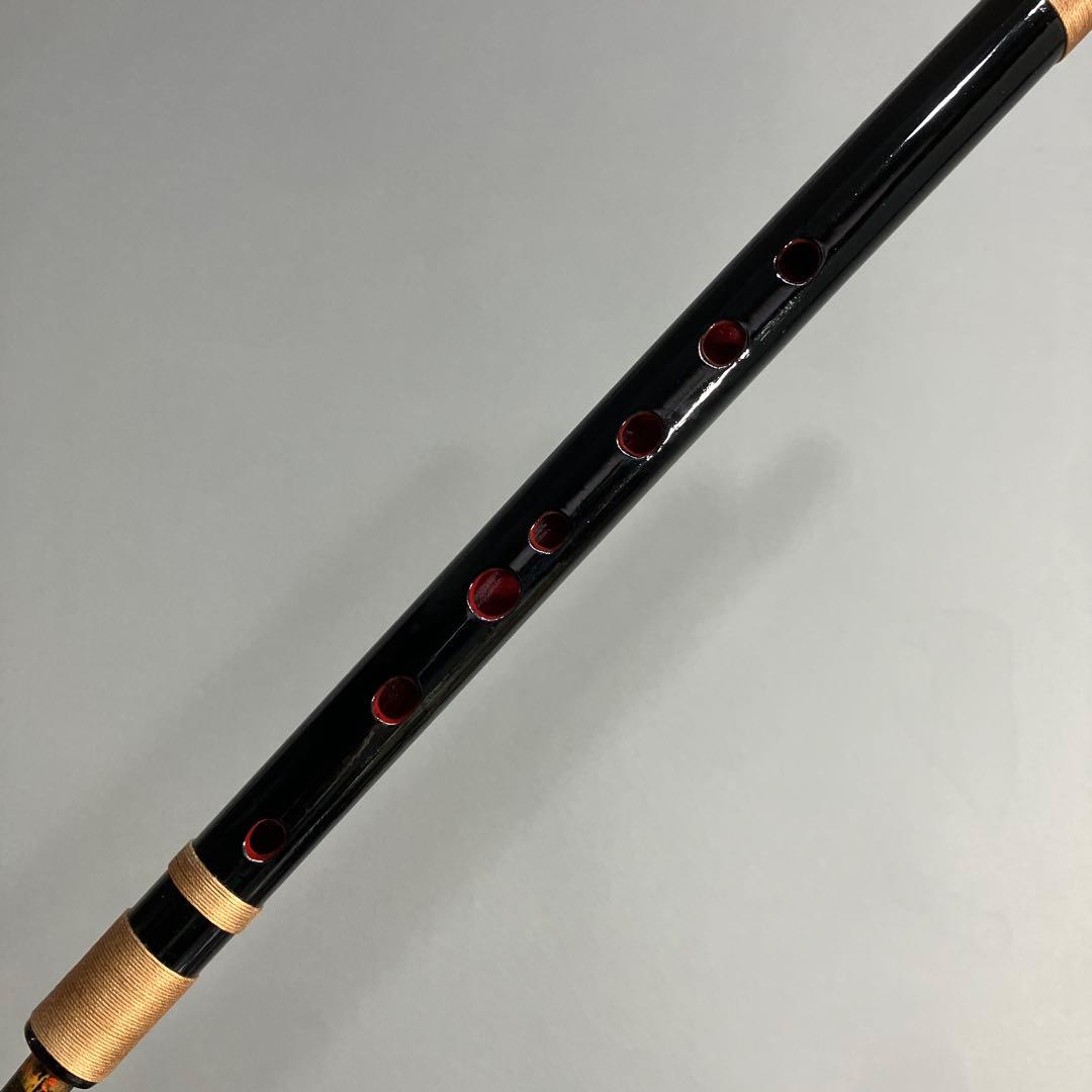 【篠笛八本調子 C管】 唄物　ドレミ調　天地糸巻 西洋音階 竹笛 M8-293