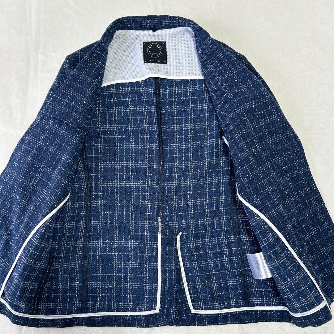 イタリア製 美品 トネッロ ティージャケットリネン コットン ジャケットM