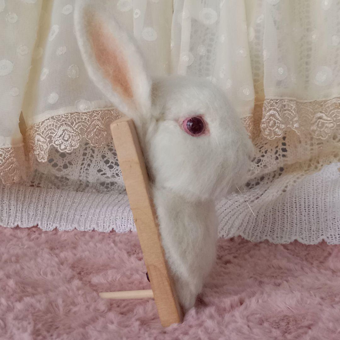 松 うさぎフレーム オーダーメイド うちのこ ハンドメイド 羊毛フェルト
