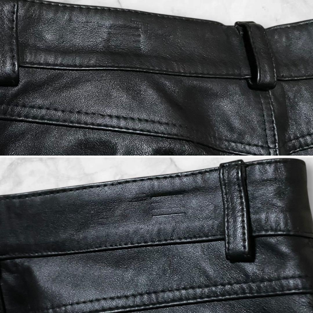 福善商事 羊革 レザーパンツ ブラック size76