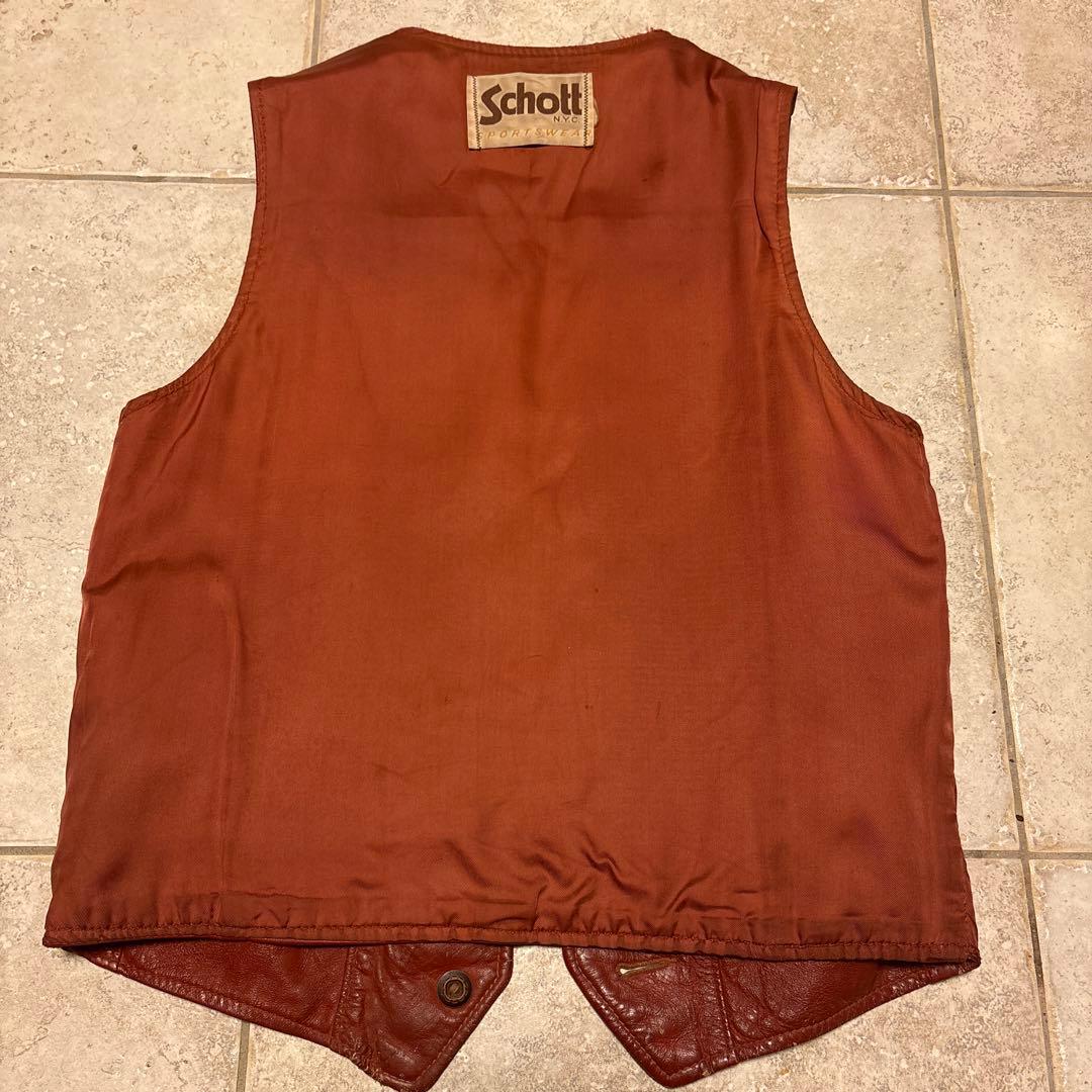 Schott レザーベスト　70年代