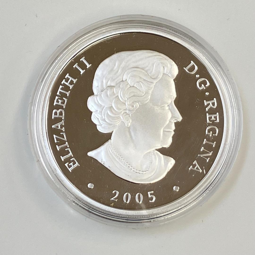 カナダ王立造幣局発行 三本マストの帆船 ホログラム 20ドル銀貨 2005年