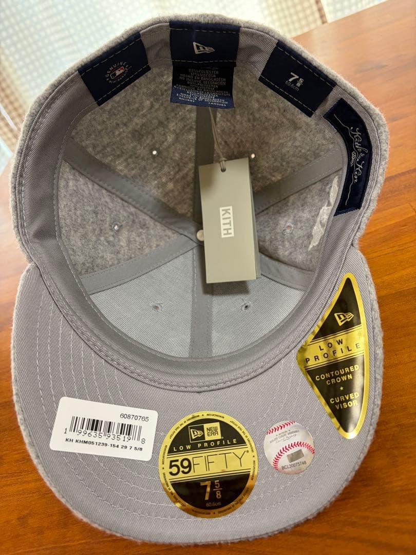 KITHニューエラ cap XL 7 5/8グレー　　袋付き