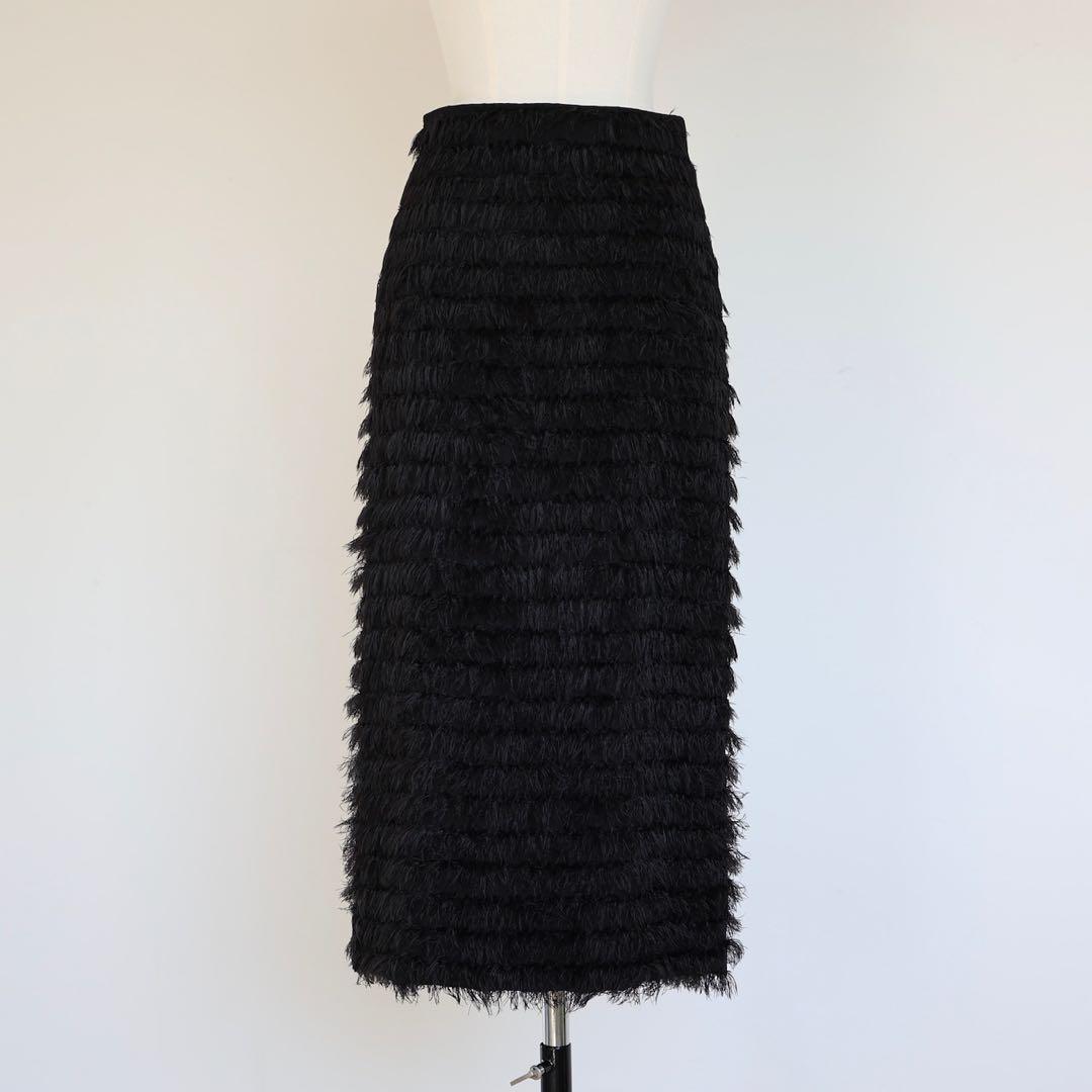 【新品】gypsohila ジプソフィア Feather Skirt 36