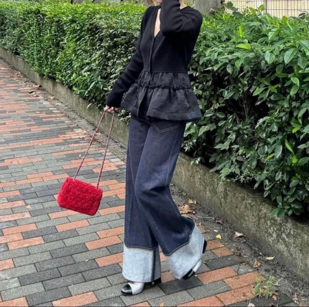 cygne シーニュ ドッキングカーディガン ブラック