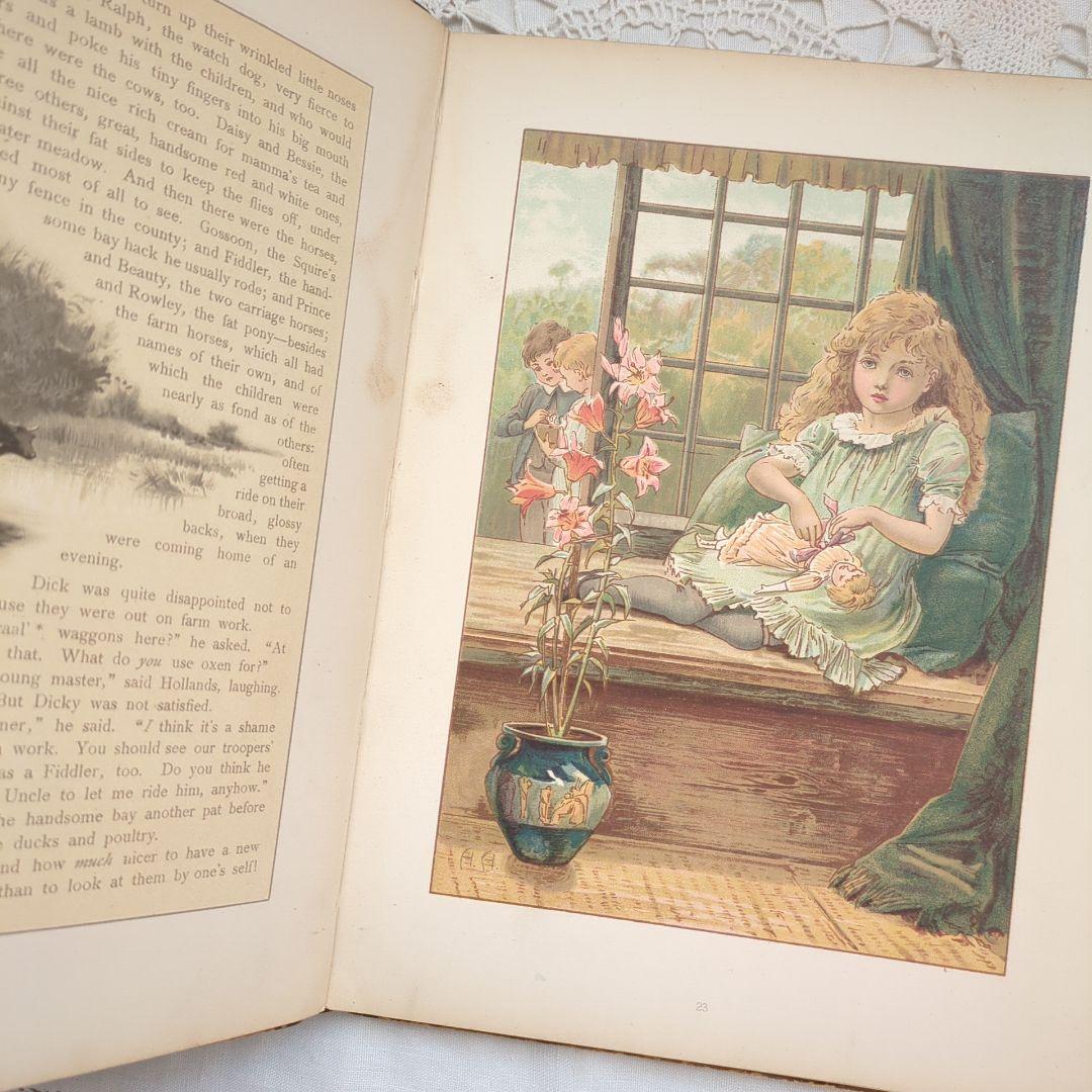 稀少1887アンティーク絵本 洋書古書 児童書 ヴィクトリアン ヴンテージ
