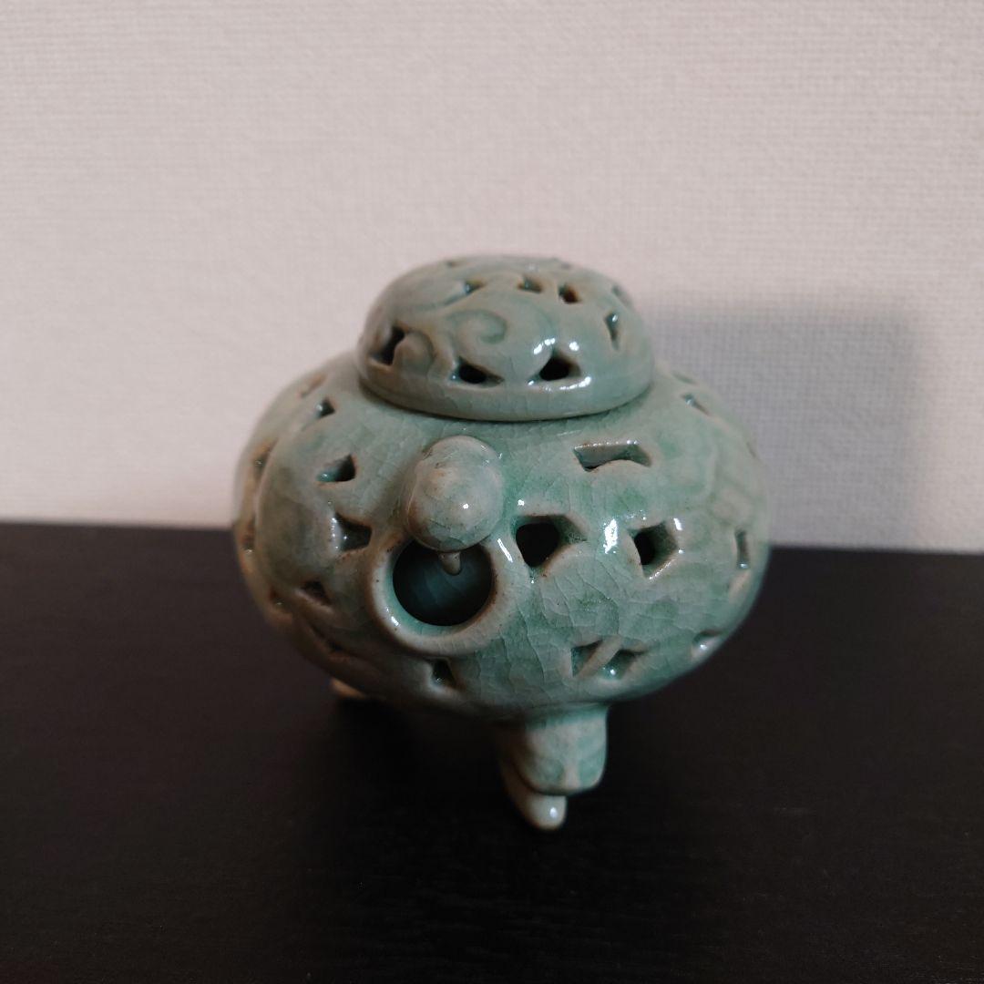 3036)  香炉　２合　韓国陶窯東谷  崔 柱具 作