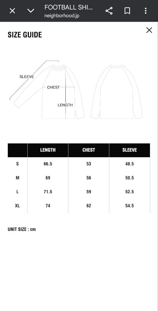 NEIGHBORHOOD　FOOTBALL SHIRT LS