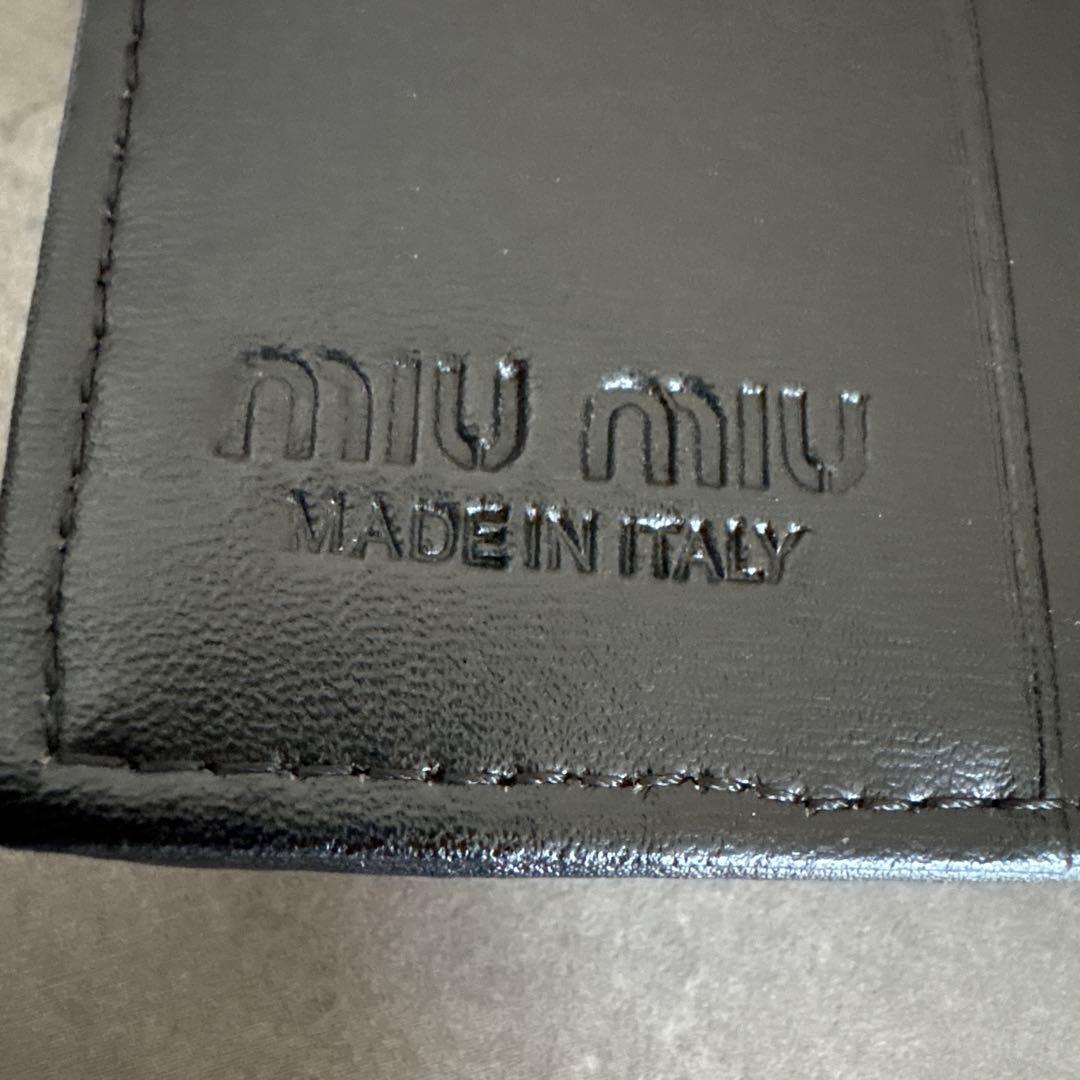 MIU MIU/二つ折り財布/ブラック/美品/格安/最終値下げ