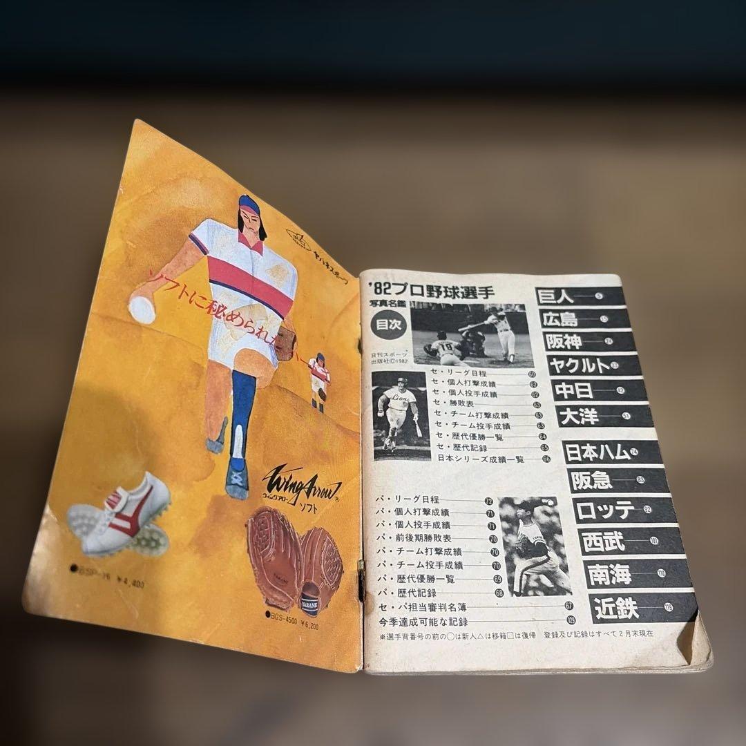 【レア】Yabaneスポーツ プロ野球名鑑 1982年版