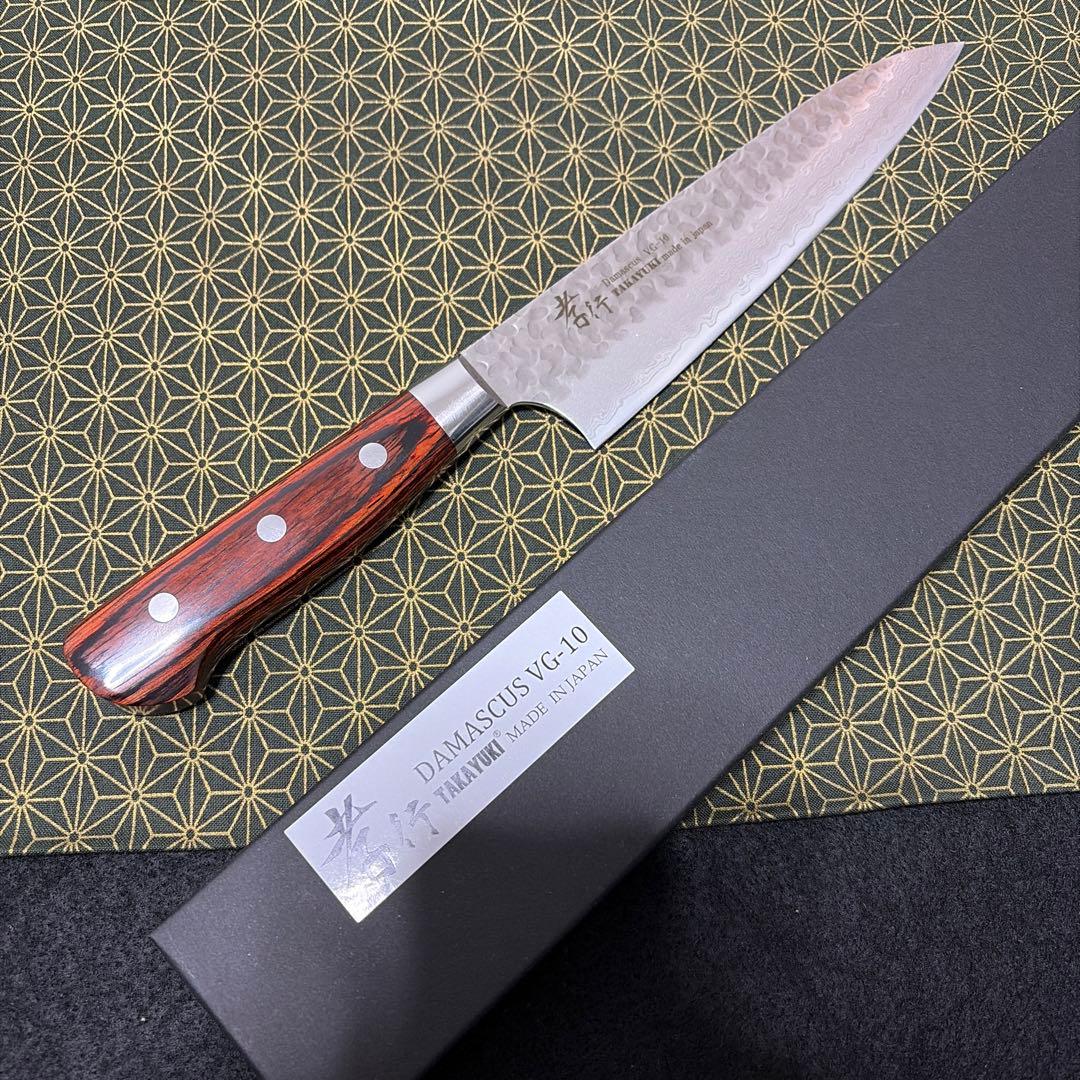 堺 孝行 33層 槌目ダマスカスVG10牛刀 180mm