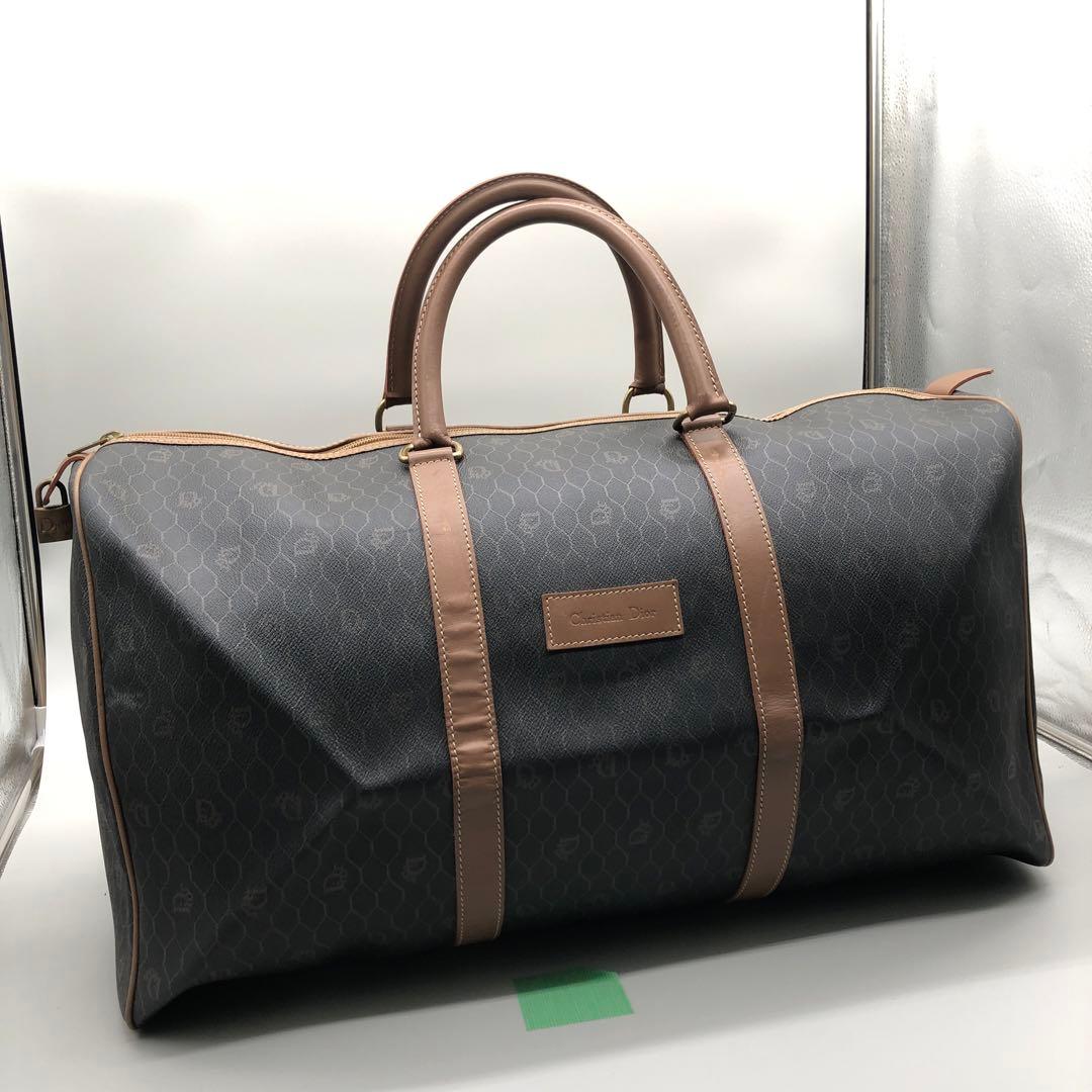【美品】Christian Dior ボストンバッグ ハニカム柄 PVC 南京錠
