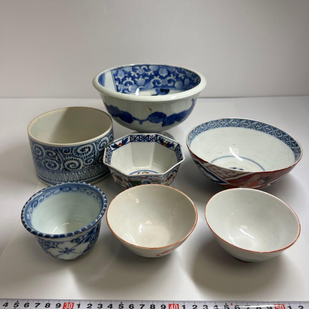 古伊万里色々7点　直径8.8~18㎝　東Y7-1022①