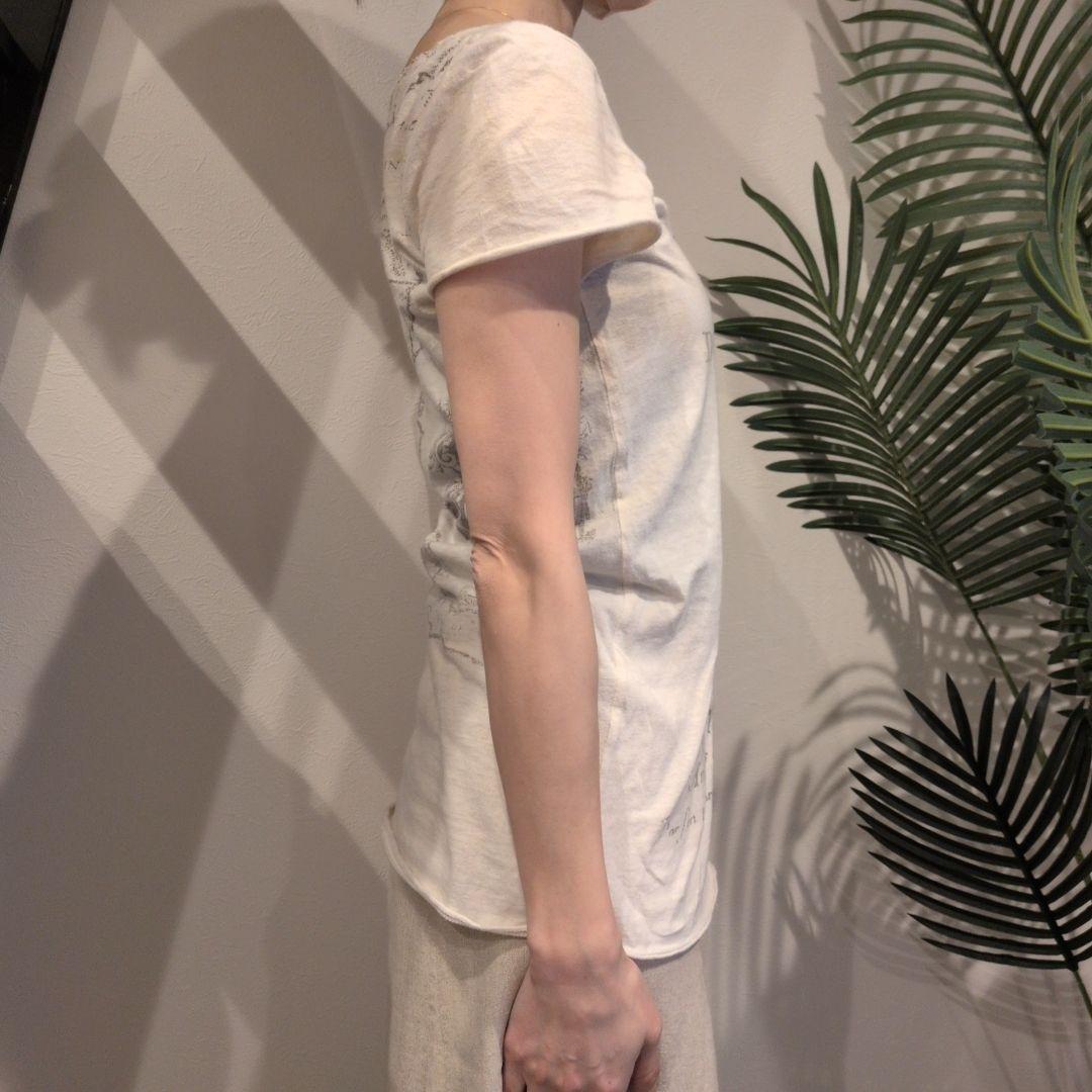 00's GOA ムラ染加工 マップデザイン Tシャツ y2k