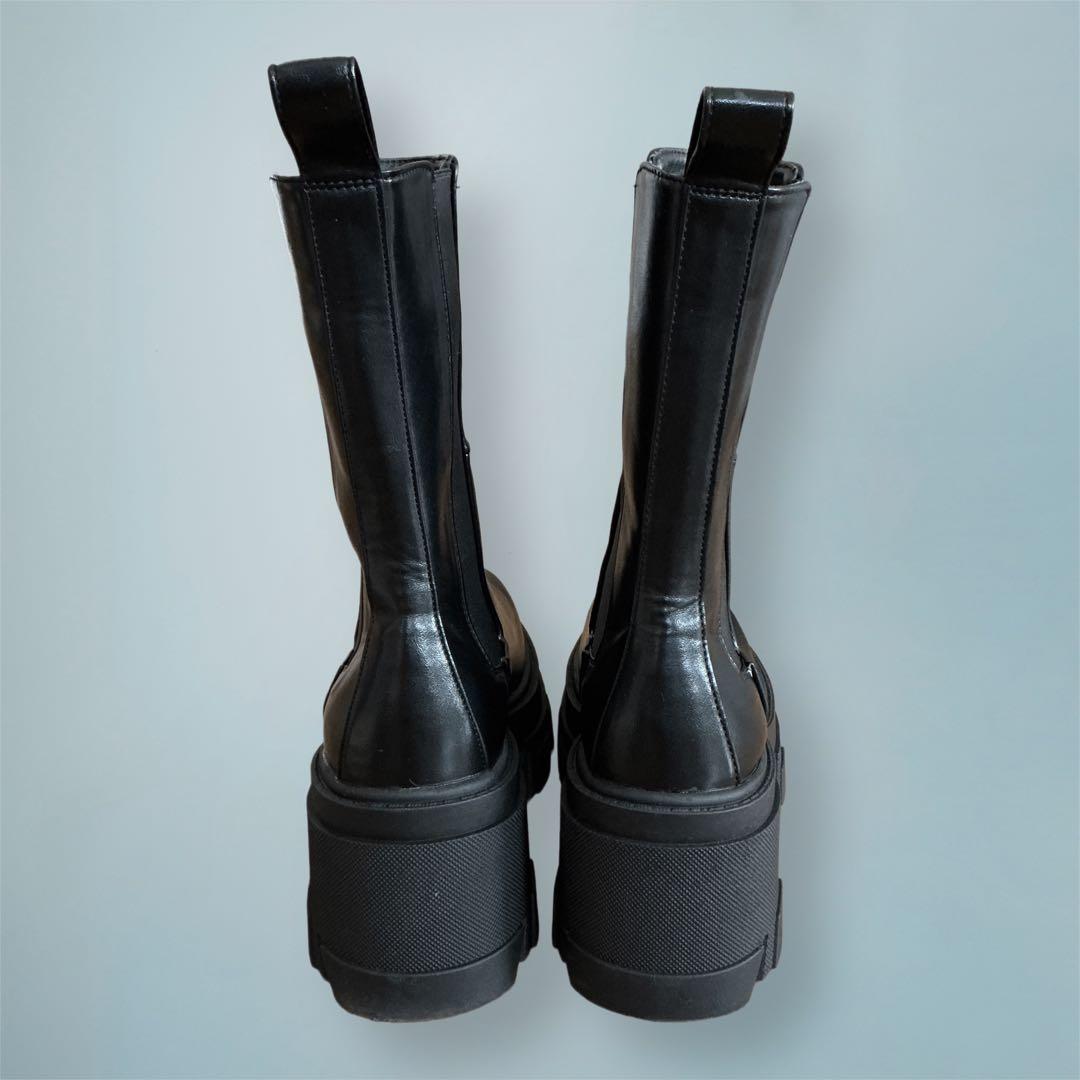 【ほぼ新品】美脚 サイドゴアタンクブーツ EMODA