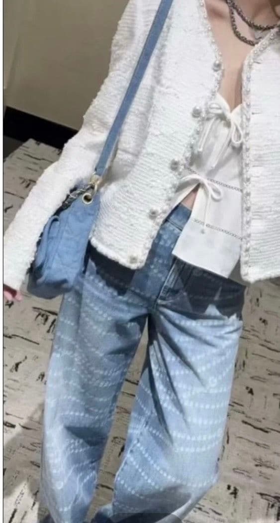 最終限界価格♡【新品】♡CHANEL25P パールワイドデニム42