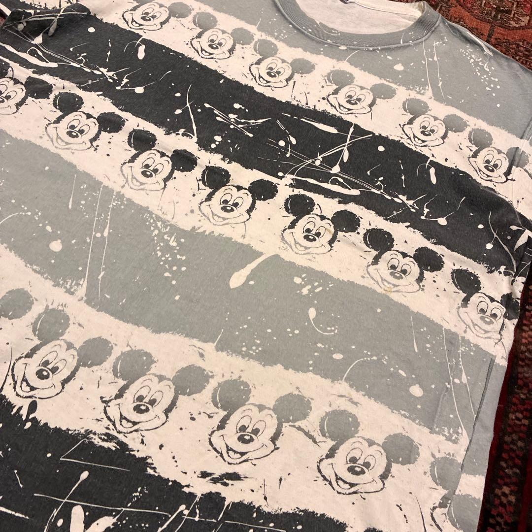 トップス 80s Mickey Mouse all over print T-shirt