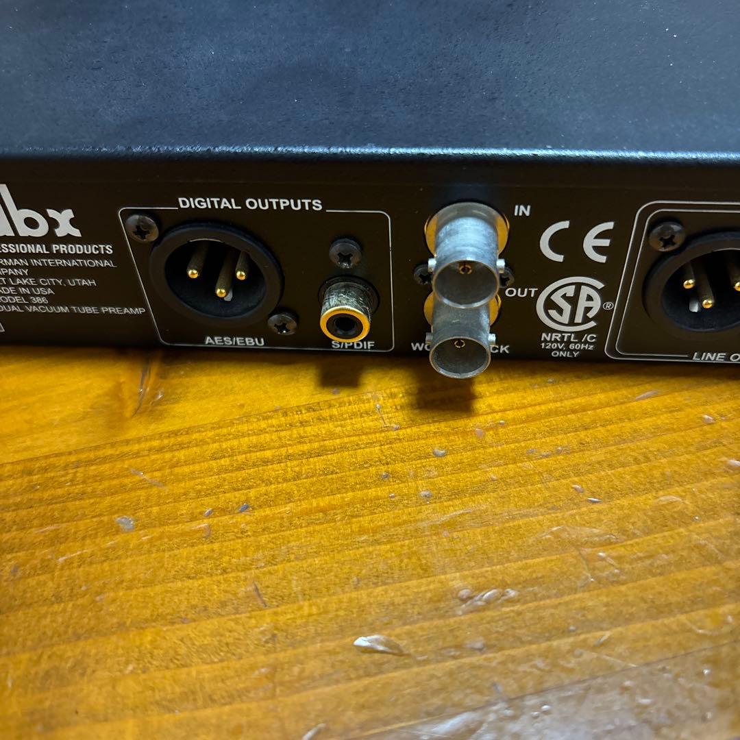 DBX386 デュアル真空管プリアンプ