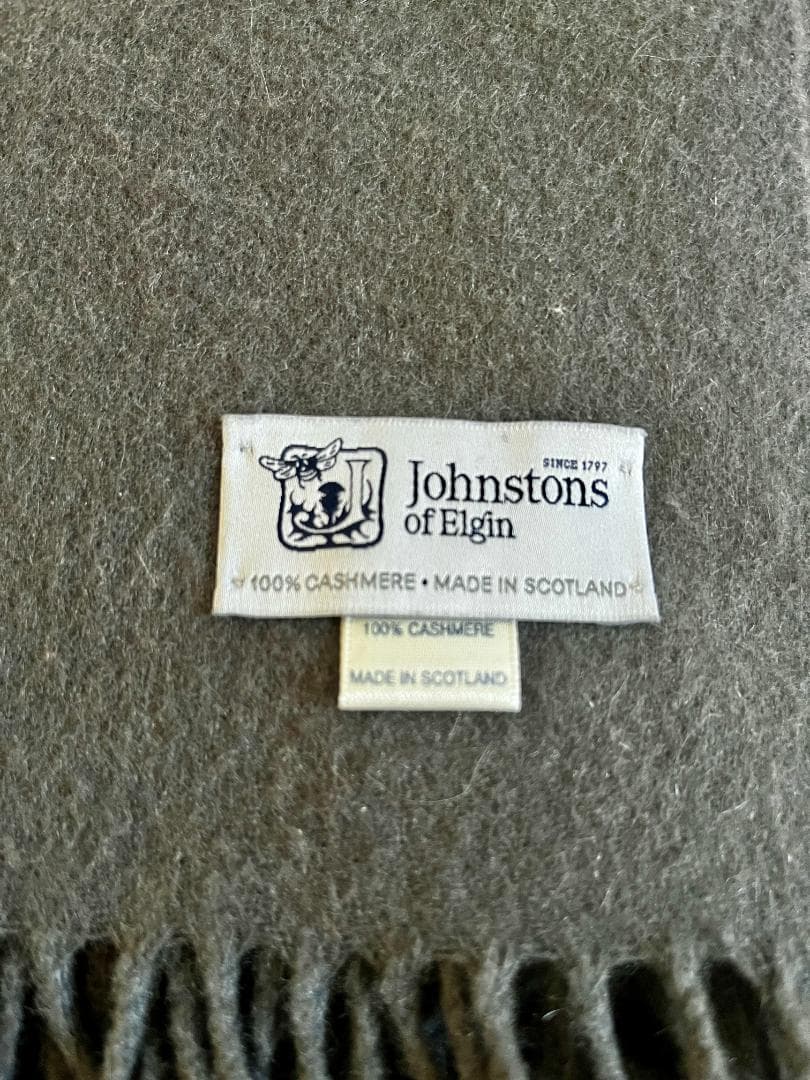 美品 Johnstons of Elgin カシミヤ100ストール 190×70