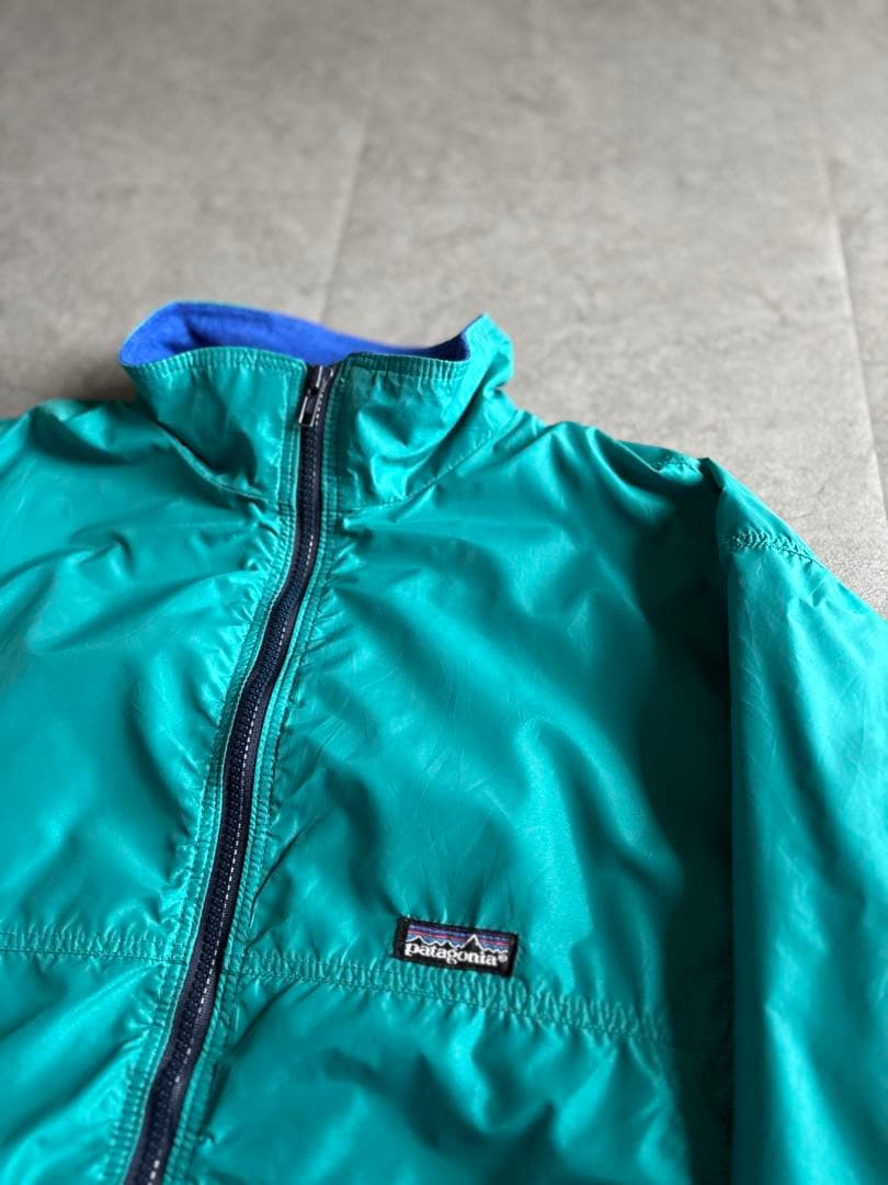 80s USA製 patagonia シェルドシンチラ エメラルドグリーン M