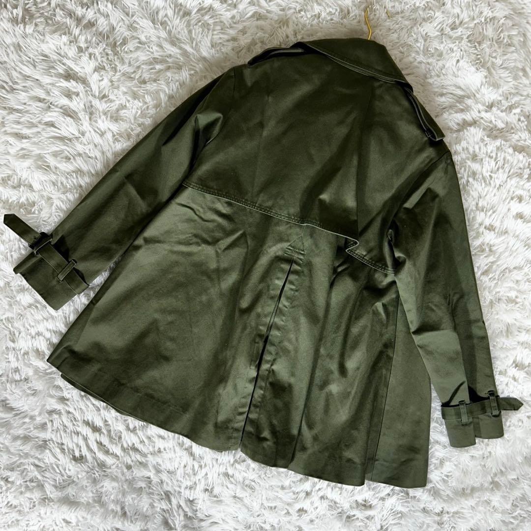 美品✨CLANE ショートフレアトレンチコート カーキ 36
