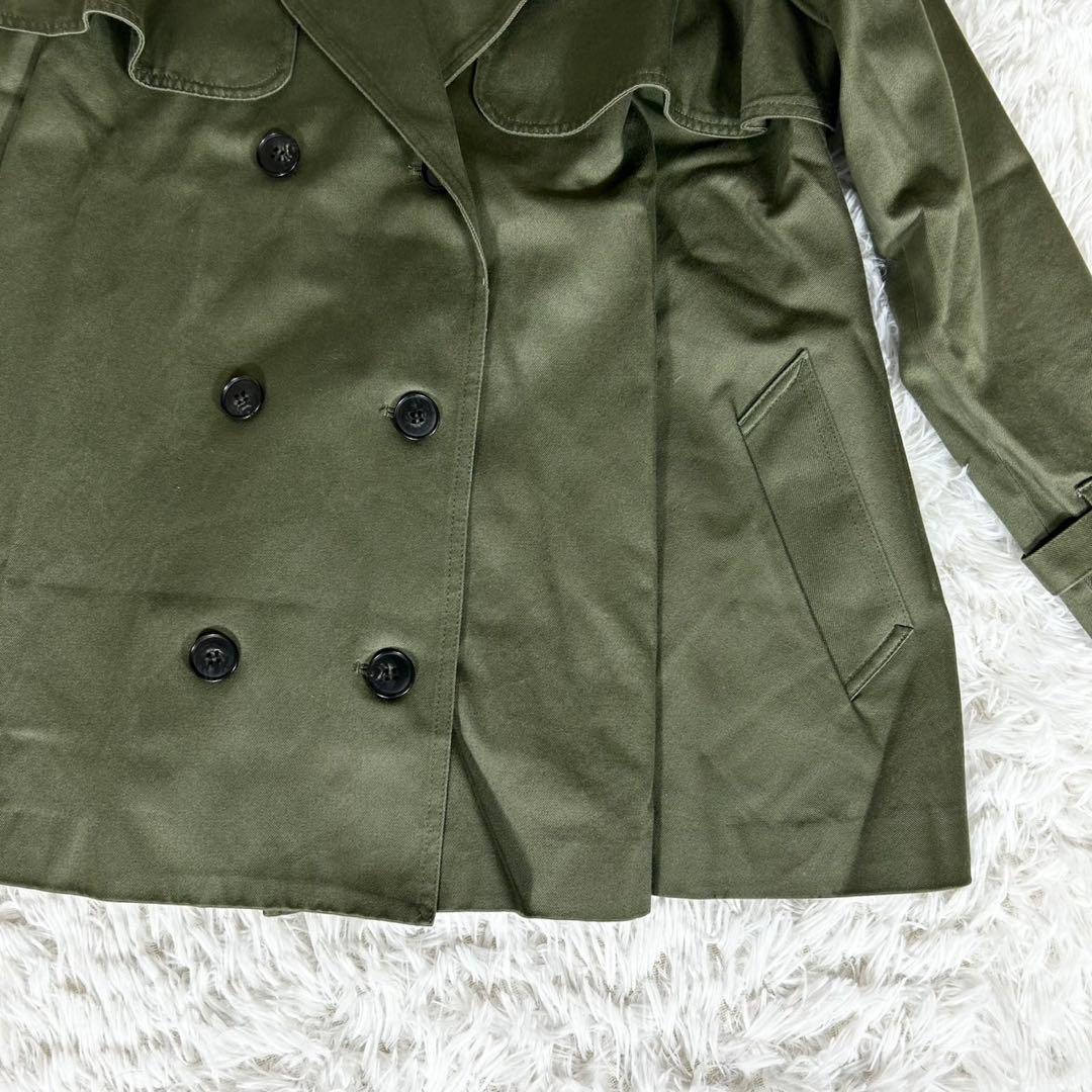 美品✨CLANE ショートフレアトレンチコート カーキ 36
