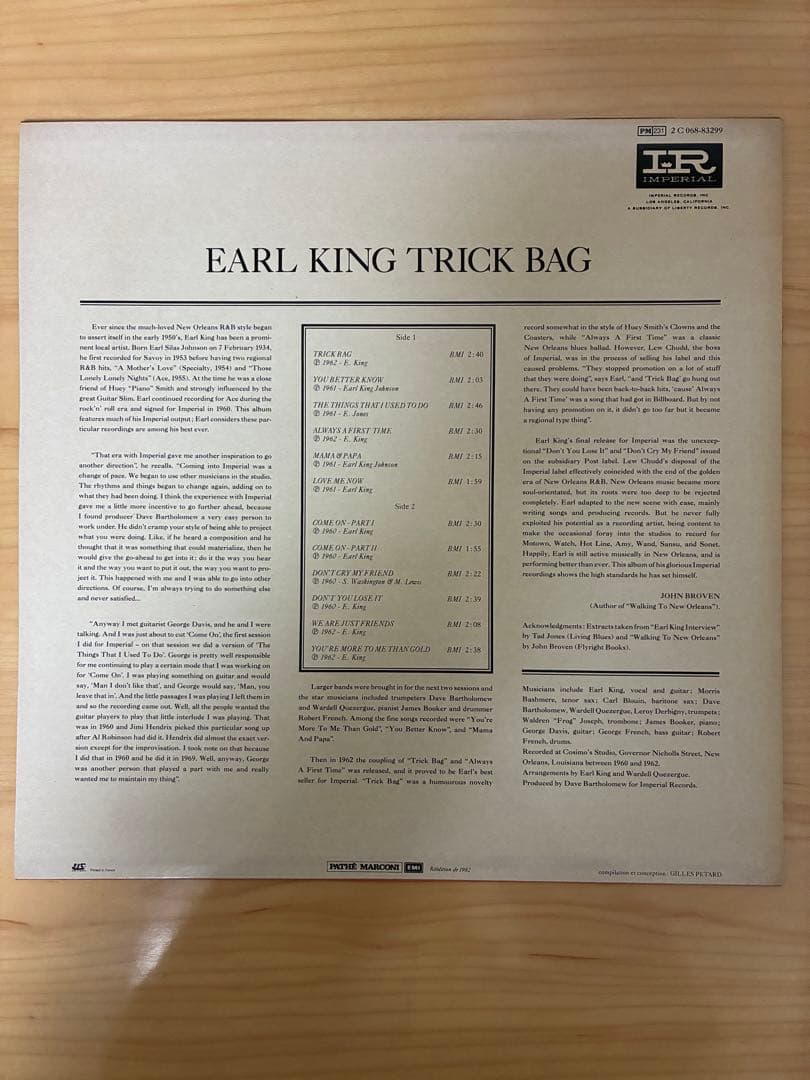 【LP】Earl King / Trick Bag