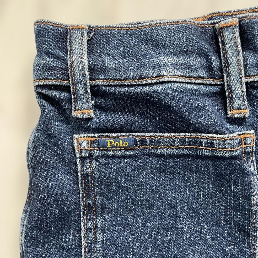 Polo Ralph Lauren ダークブルー フレアデニムパンツS ポロ