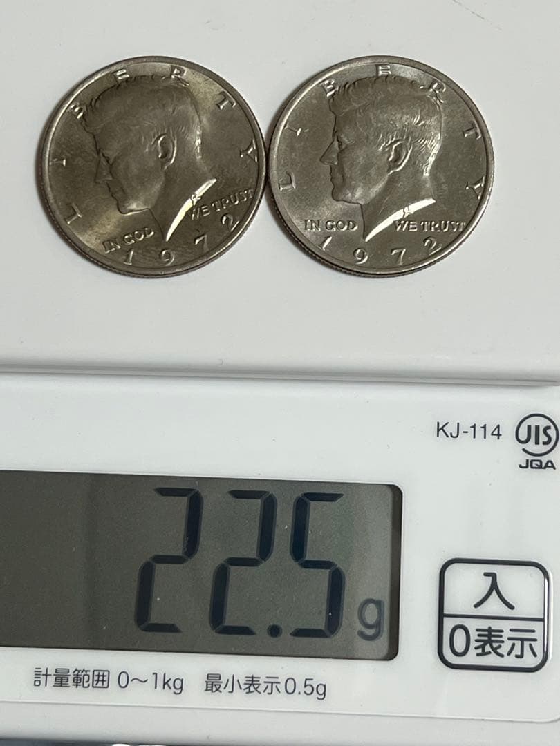 銀貨1964年、1972年ジョン・F・ケネディ ハーフダラー 3枚セット
