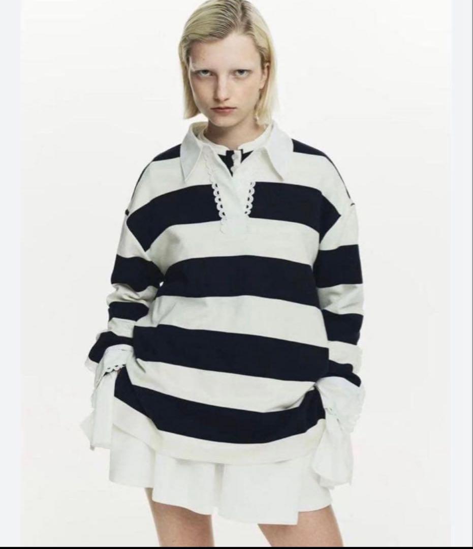 Bibiy. FRANCINE RUGBY TOP ビビィ　 長袖 ボーダー新品