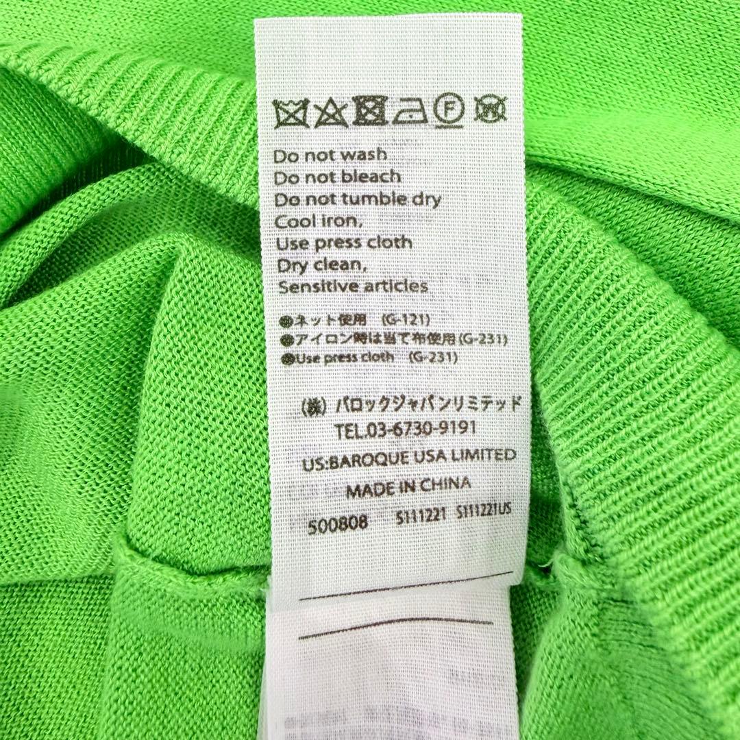 美品 ENFOLD 23SS クロップドカーディガン 38サイズ 絹綿 グリーン