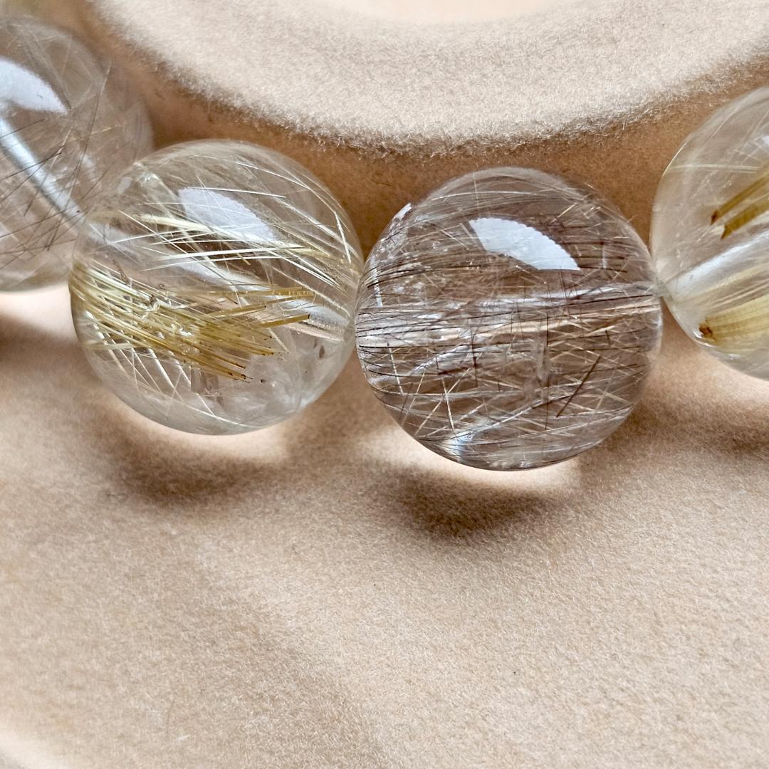 【とみとみちょぷ】ゴールドルチル シルバールチル ブレスレット【15mm】