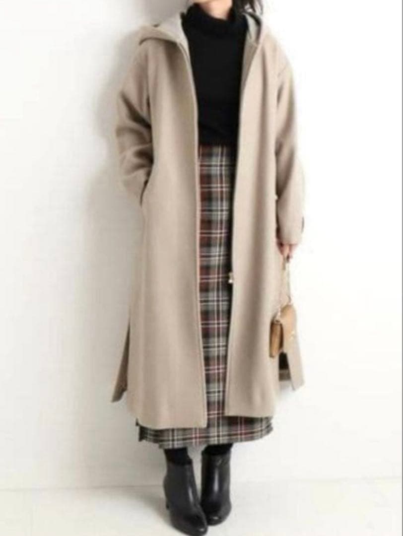【美品】SLOBE IENA HAMILTONフードロングコート