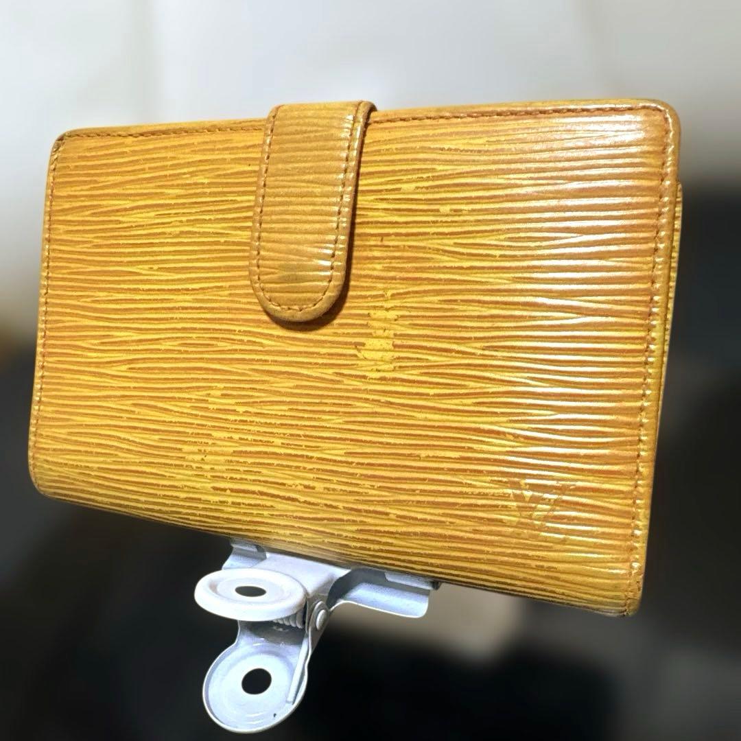 ⑩☆良品♪エピ ♪ガマ口♦︎折り財布♪イエロー