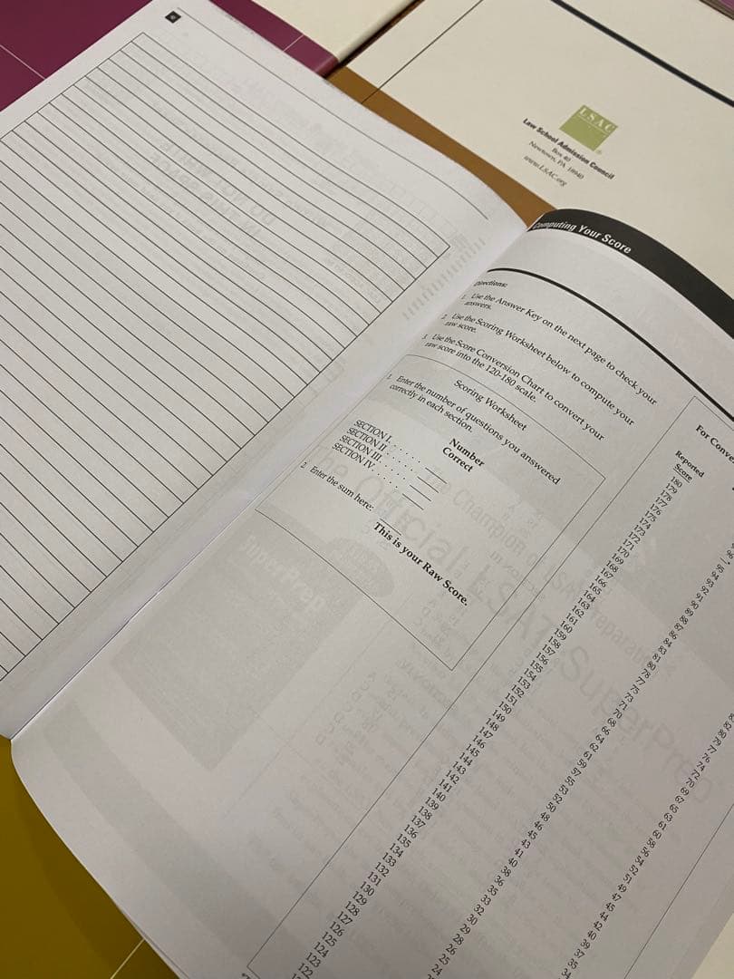 LSAT 公式練習問題集とKaplan模擬テストセット