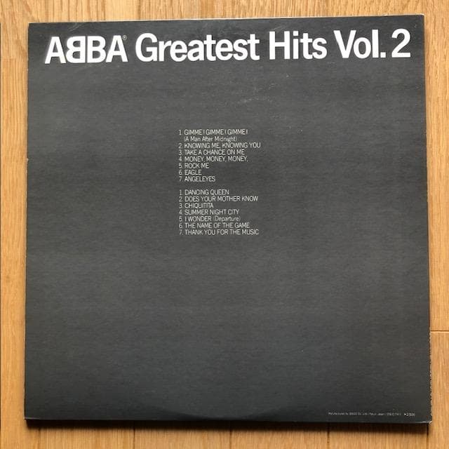 アバ『グレイテスト・ヒッツ Vol.2』国内盤 帯付 LP d951y96