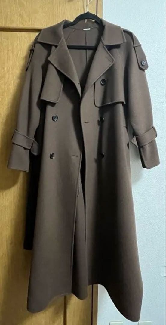 SNIDEL ウロコカシミア コート ブラウン