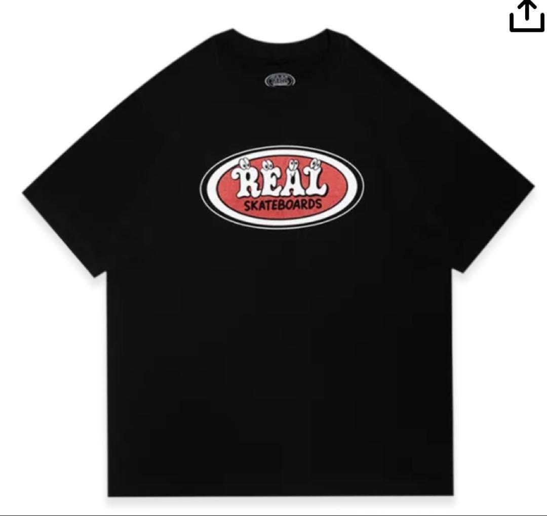 トップス VERDY x REAL SKATEBOARDS Tee BLACK L