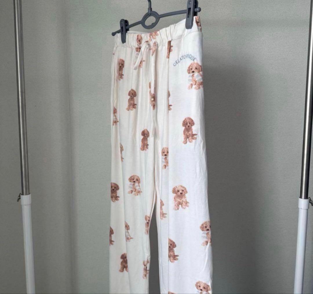 【ジェラピケ】トイプードル タグ付き OWHT 上下セット パジャマ